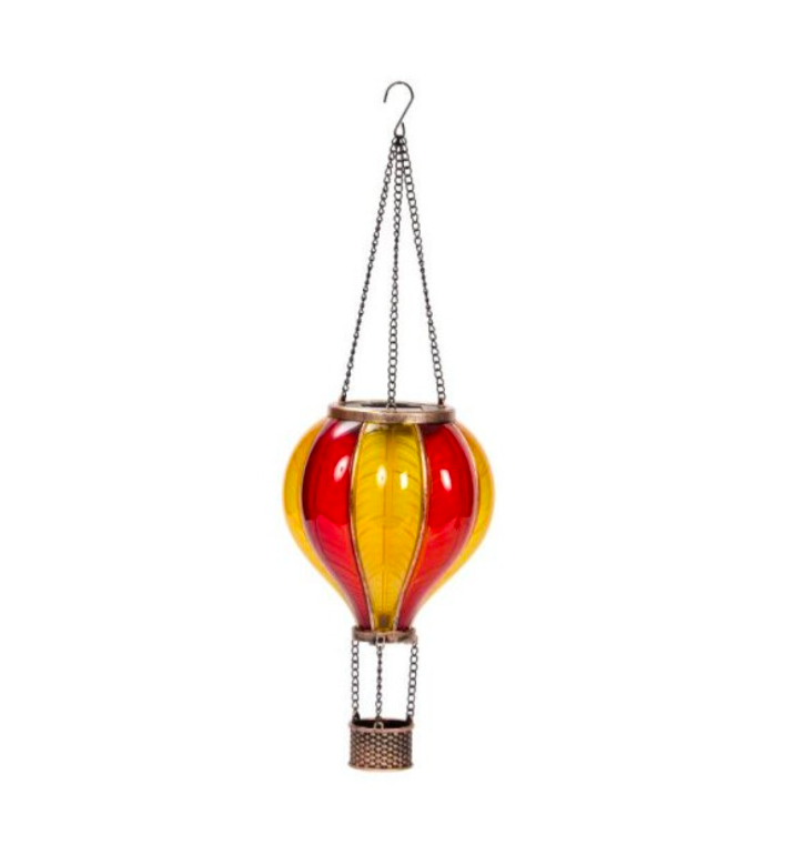 Solar Hot Air Balloon Flame Effect Hanging Lantern LED 44cm