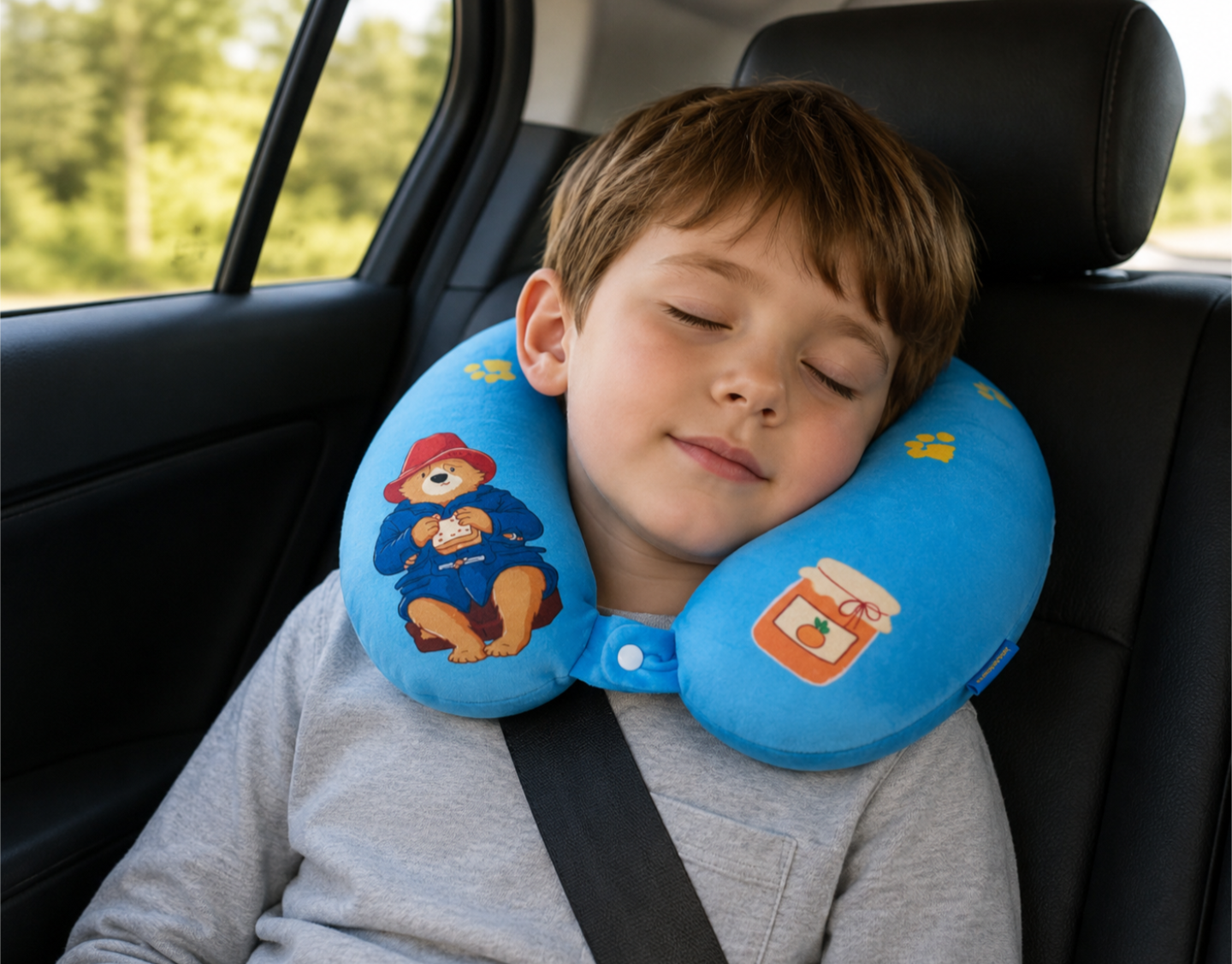 Relaxeazzz Paddington Bear Plush Memory Foam Travel Pillow