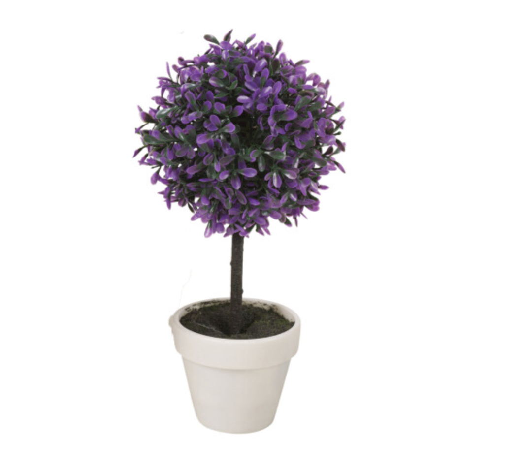 1X Artificial Outdoor Ball Plant Tree Pot - 3 Colours