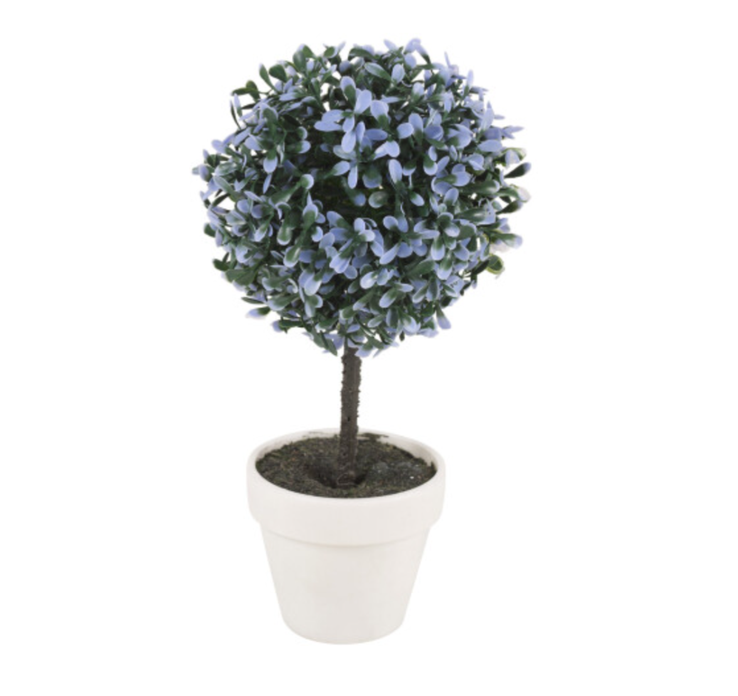 1X Artificial Outdoor Ball Plant Tree Pot - 3 Colours