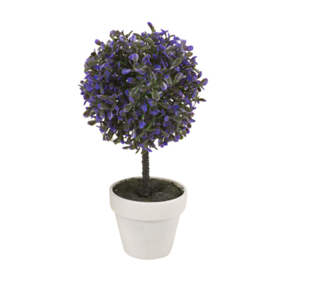 1X Artificial Outdoor Ball Plant Tree Pot - 3 Colours