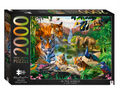 Mindbogglers Deluxe Collection "In The Jungle" 2000 Piece Jigsaw Puzzle – Wildlife & Tiger Scene