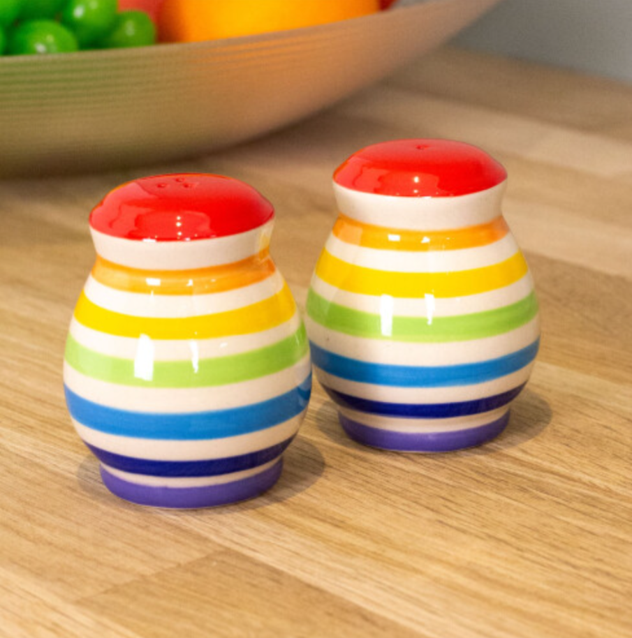 Rainbow Salt & Pepper Shakers