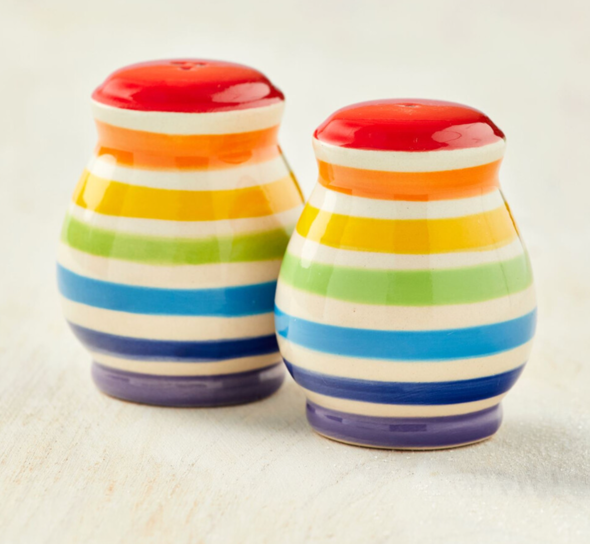 Rainbow Salt & Pepper Shakers
