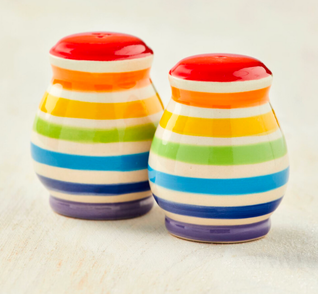 Rainbow Salt & Pepper Shakers