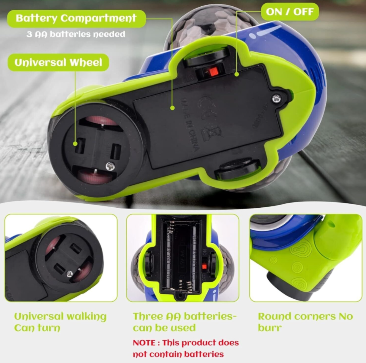 Electric Crawling Snail Toy with Music & Light