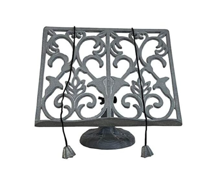 Vintage Style Decorative Cast Iron Cookbook & Recipe Book Stand