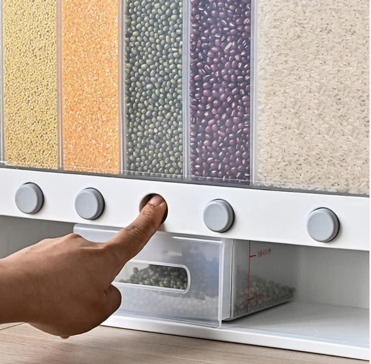 6-Compartment Wall Mounted food Dispenser