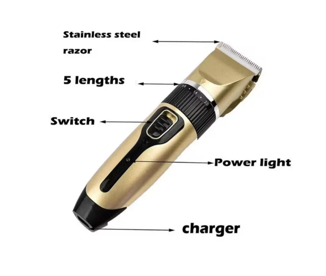 Cordless Rechargeable Hair Clipper & Beard Trimmer Grooming Kit