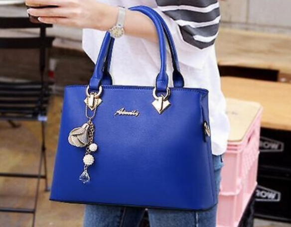 Elegant Women's Faux Leather Tote Handbag