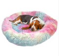 Fluffy Pet Bed Donut Rainbow (Large)