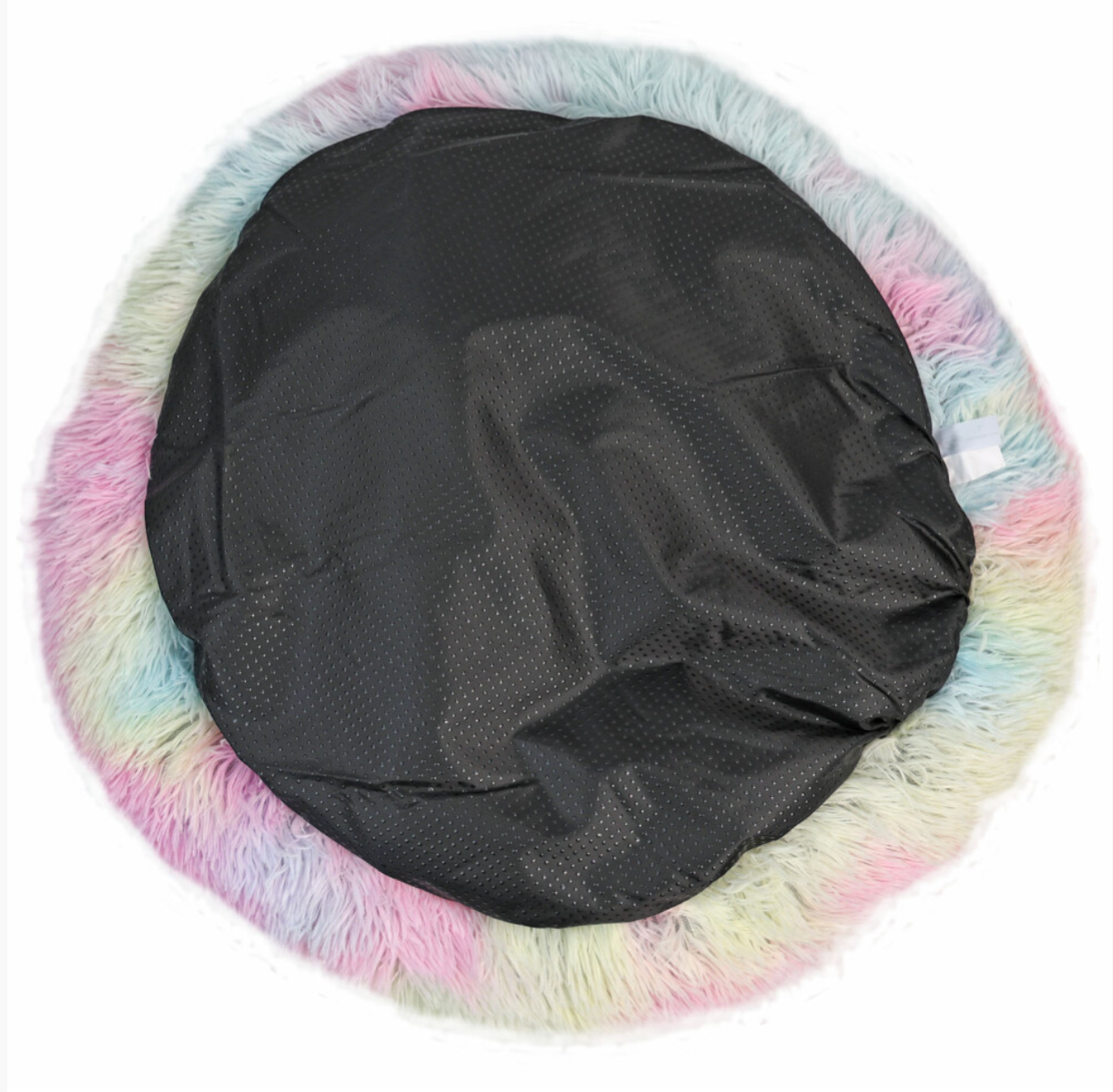 Fluffy Pet Bed Donut Rainbow (Large)