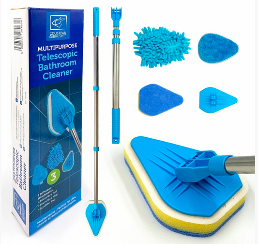 3-in-1 Telescopic Bathroom Cleaning Brush Set