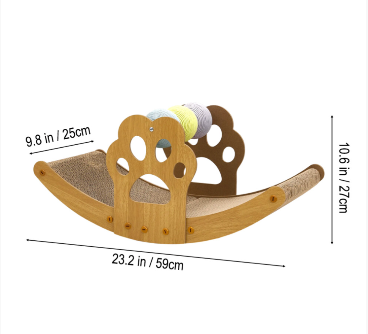 3 In 1 Cat Rocking Bed Scratching Chair