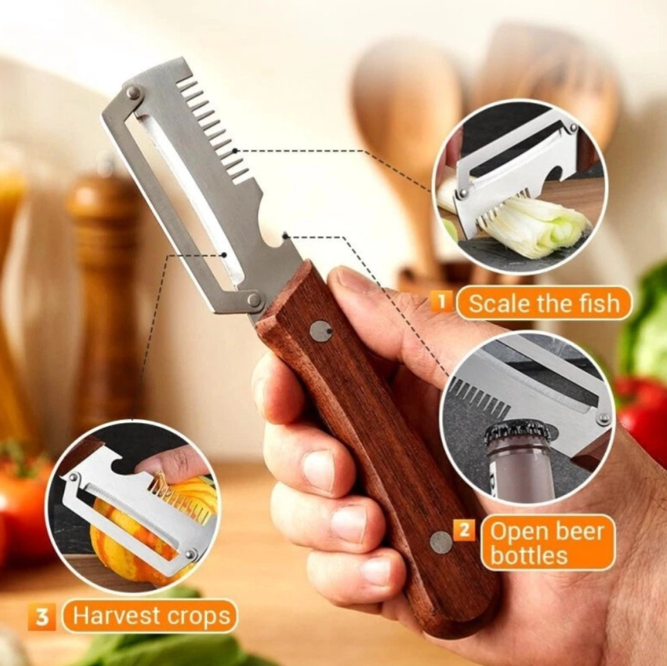 Stainless Steel 3-in-1 Multifunction Vegetable Peeler