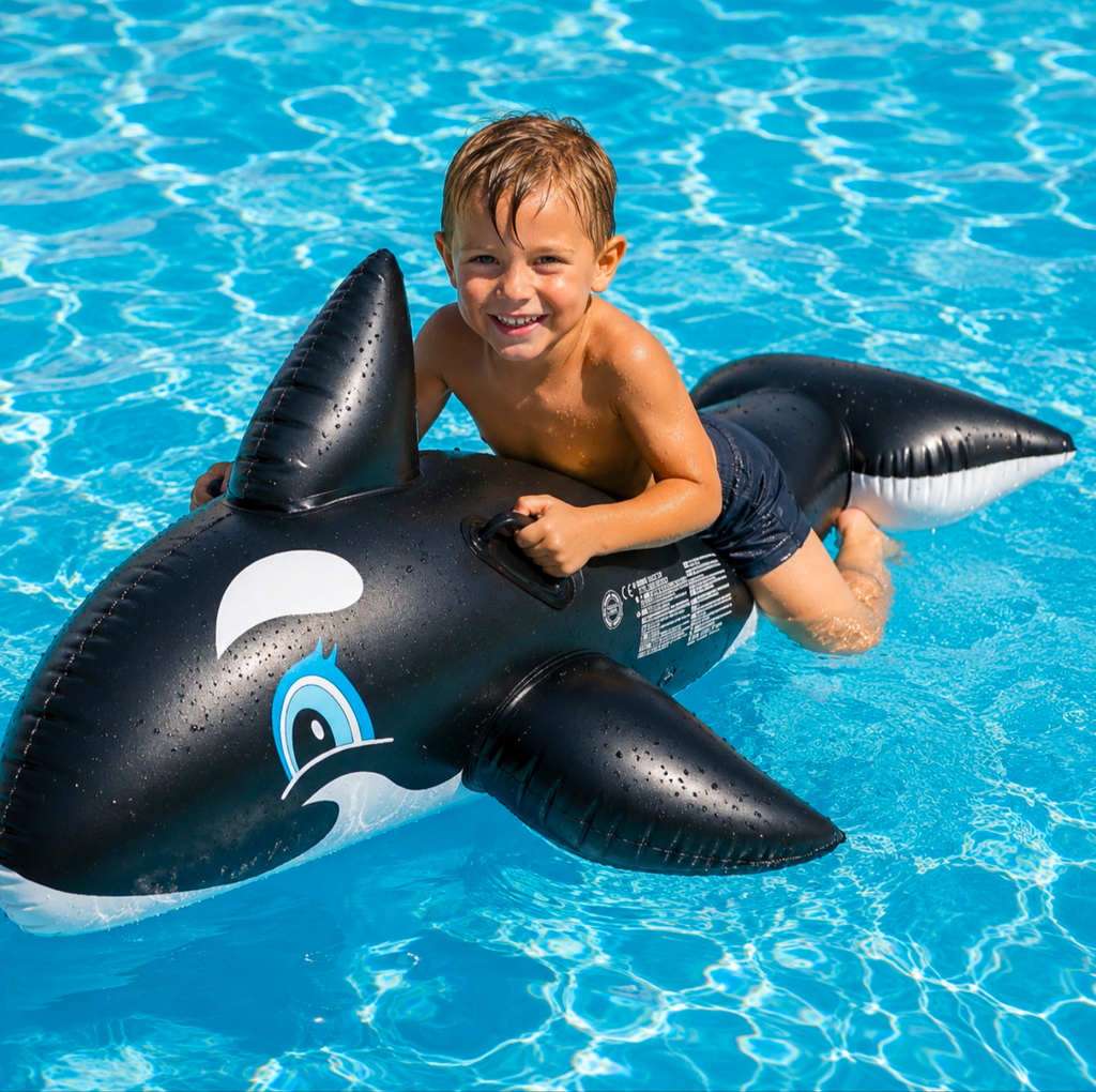 Whale Rider swimming orca with handles