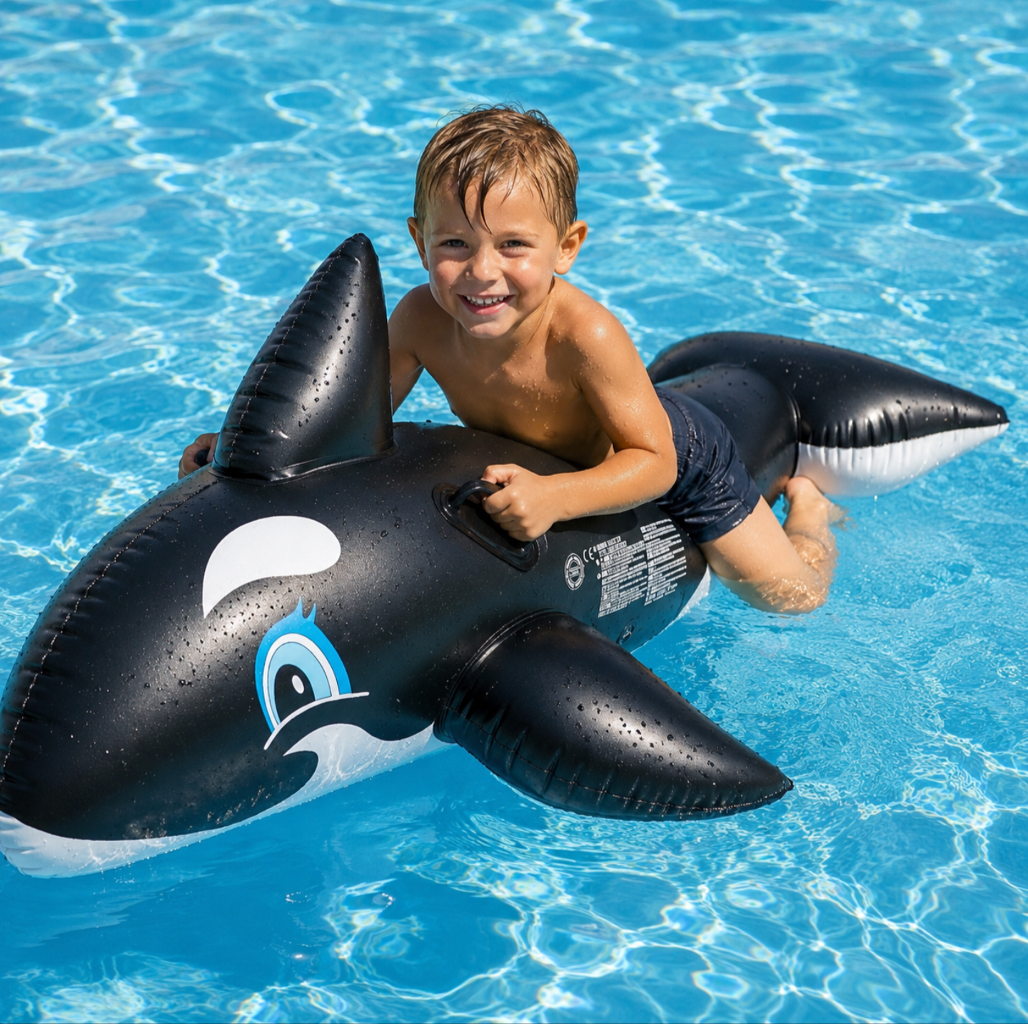 Whale Rider swimming orca with handles