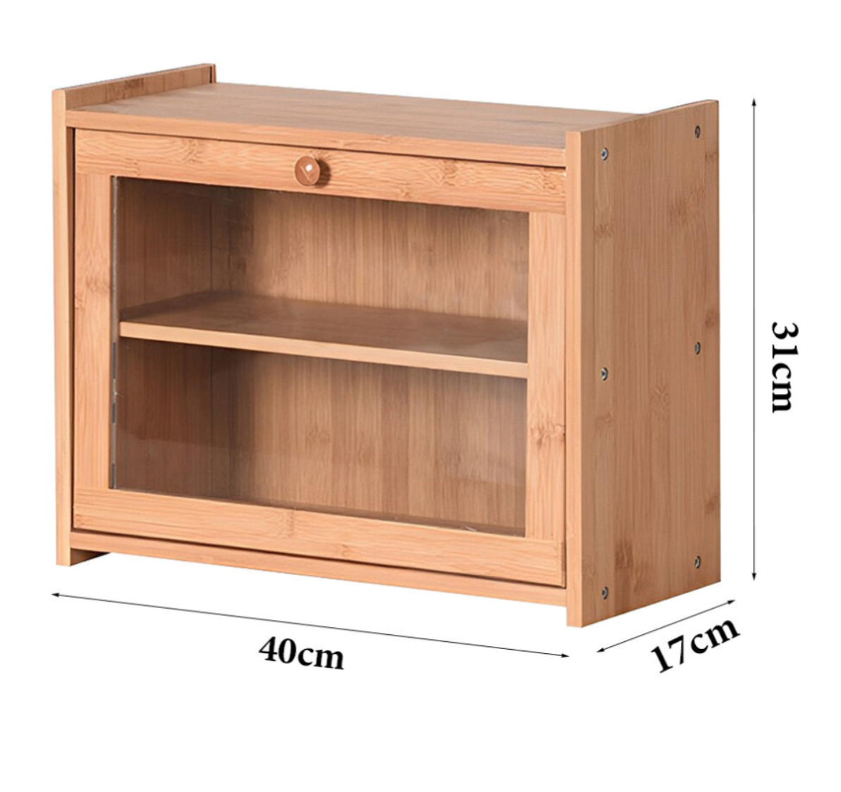 Bamboo Bread Bin with Clear Flip-Down Door