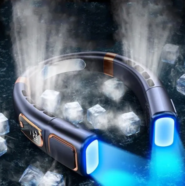 Hands-Free Neck Cooling Fan with LED Light