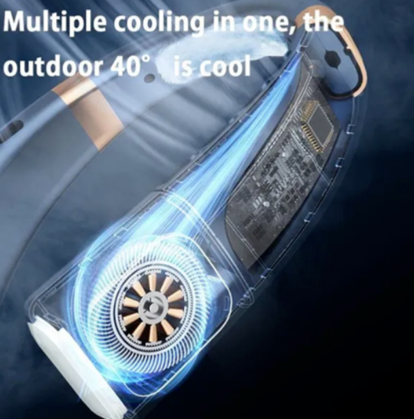 Hands-Free Neck Cooling Fan with LED Light