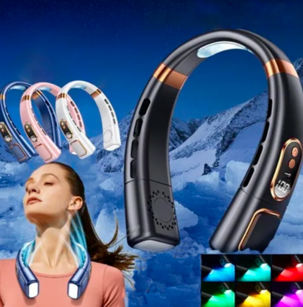 Hands-Free Neck Cooling Fan with LED Light