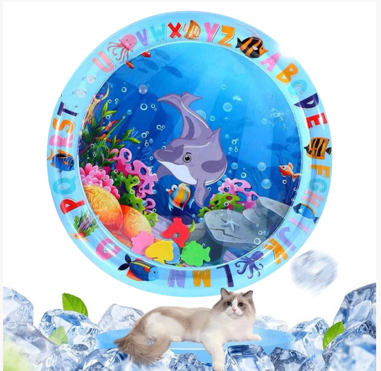 Cat Water Play Mat Indoor Interactive Inflatable Toy
