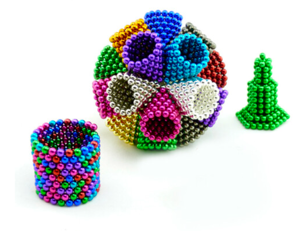 512PCS Rainbow Magnetic Balls Puzzle Set – 3mm Stress Relief Desk Toy