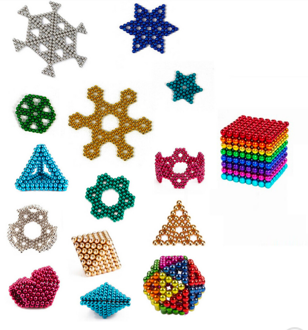 512PCS Rainbow Magnetic Balls Puzzle Set – 3mm Stress Relief Desk Toy