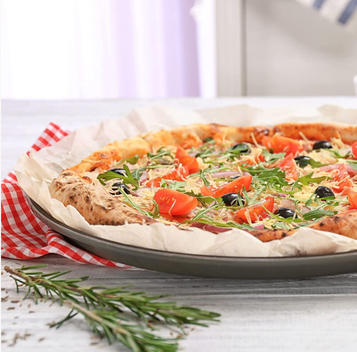 GEEZY Large 32cm Non-Stick Carbon Steel Pizza Tray