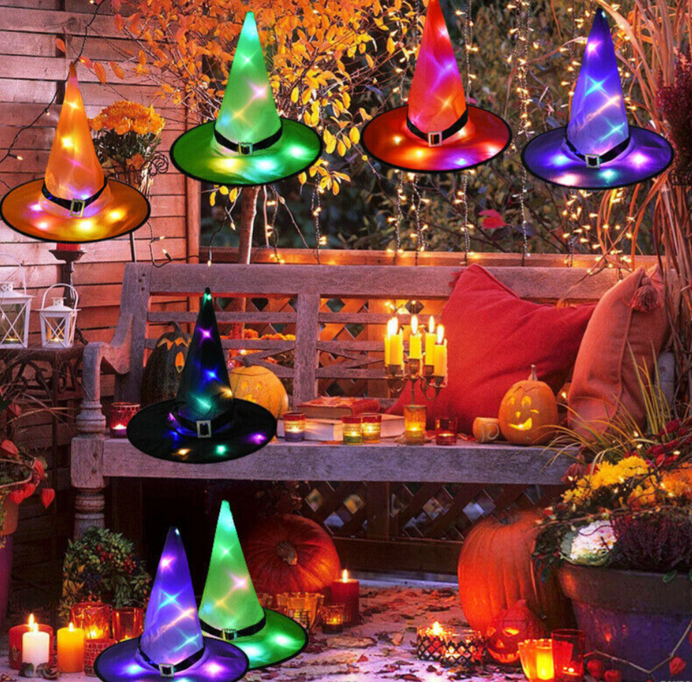 Halloween LED Light Up Witch Hat