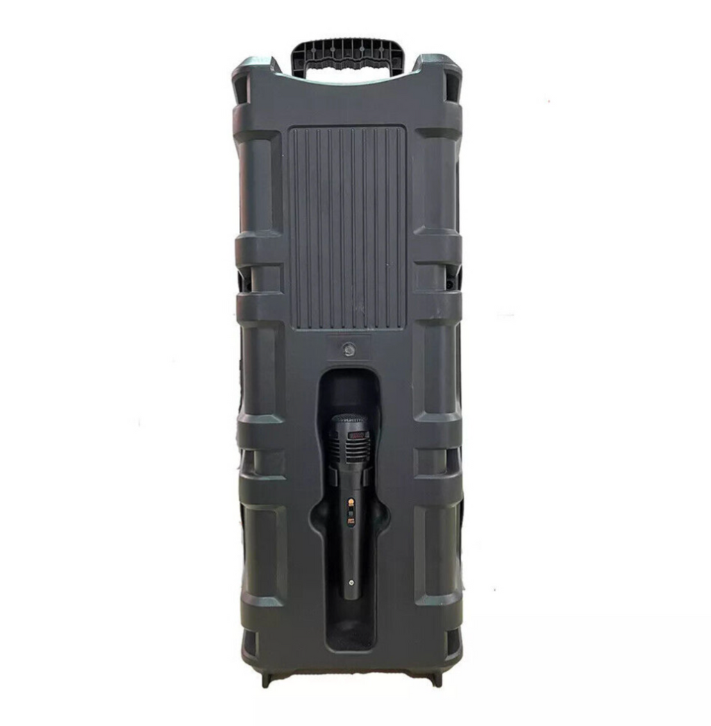 6000W Bluetooth Party Speaker with Dual Subwoofers, RGB Lights & Wireless Microphone