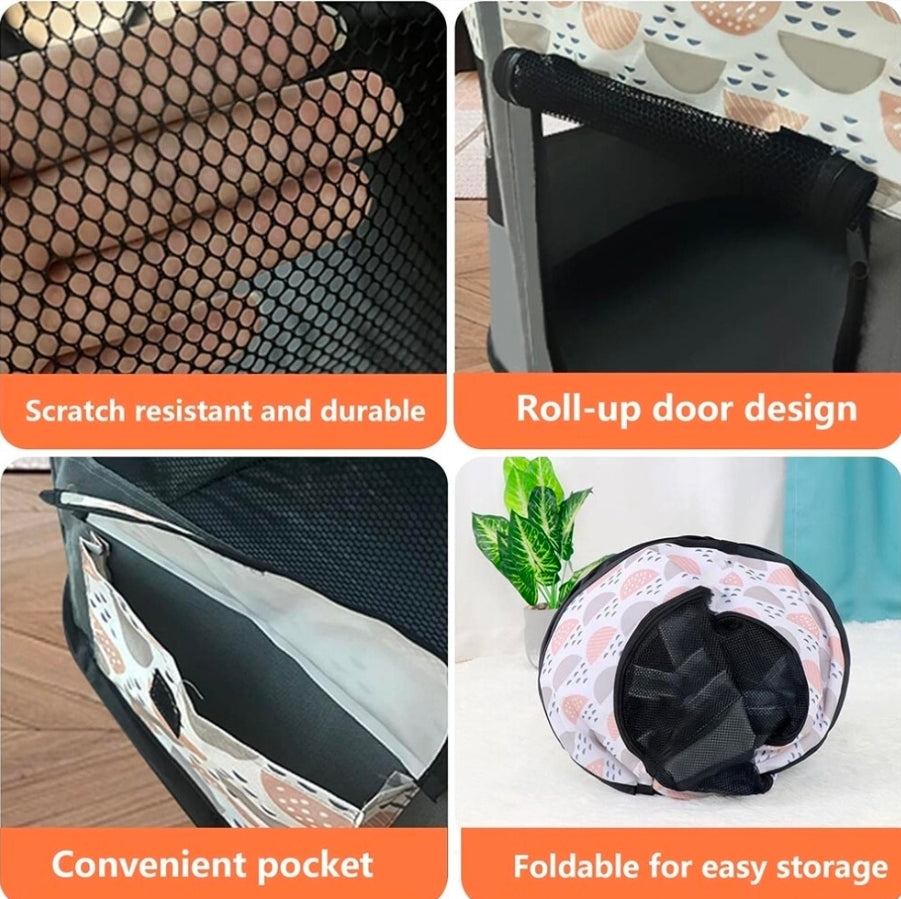 Foldable Pet Playpen – Portable with Storage Pouch