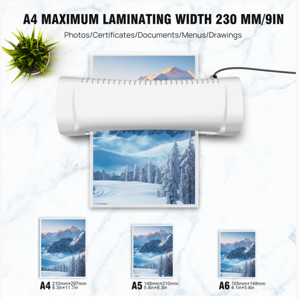 A4 Laminator Machine – Hot & Cold, Anti-Jam
