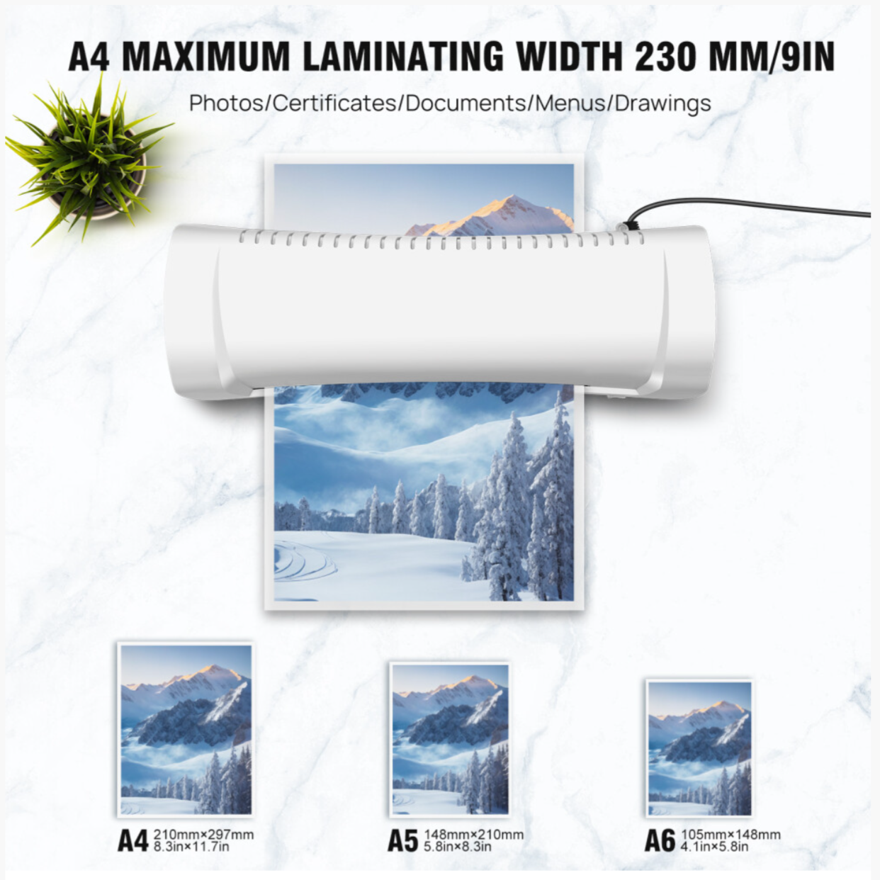 A4 Laminator Machine – Hot & Cold, Anti-Jam