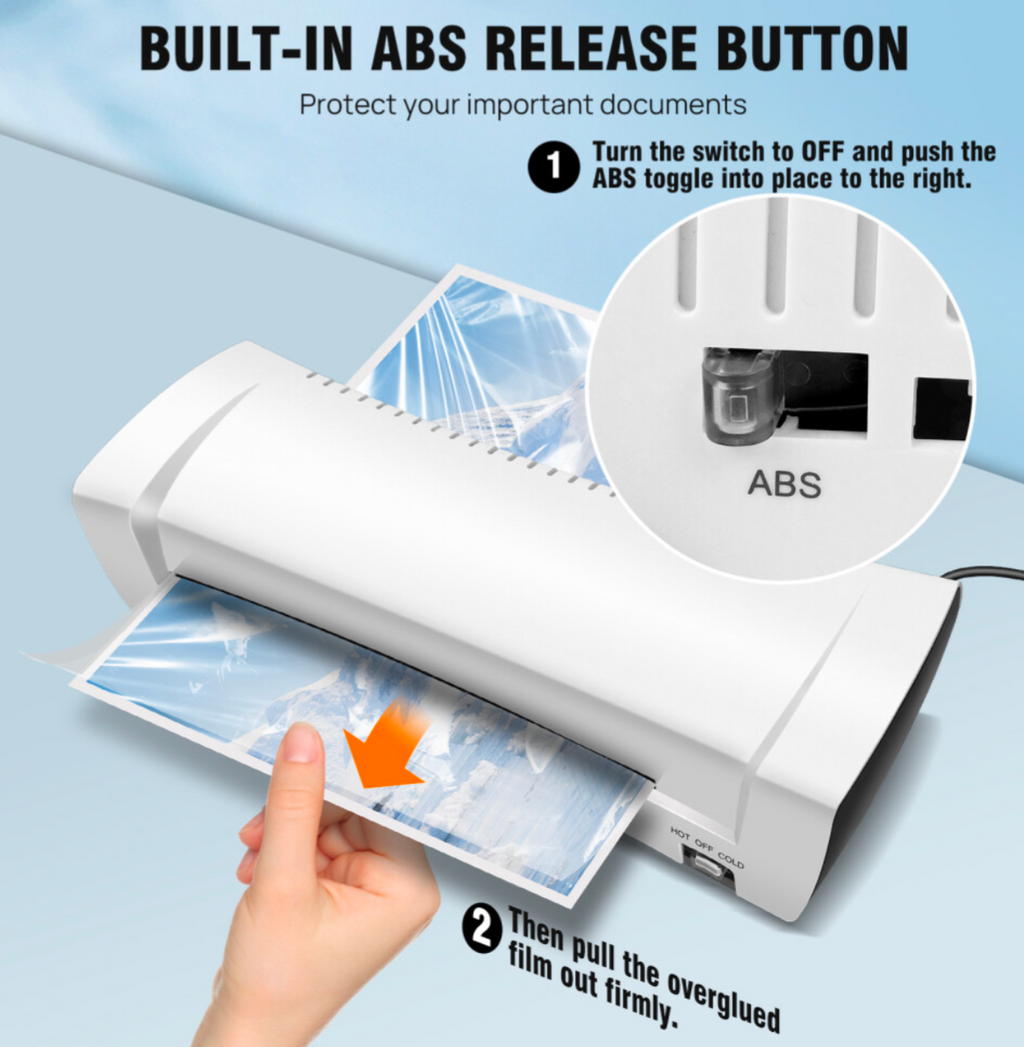 A4 Laminator Machine – Hot & Cold, Anti-Jam