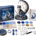 Celestial Moon Cat DIY Bead Art Kit – Luna Guardian Crescent Moon Cat Craft Kit
