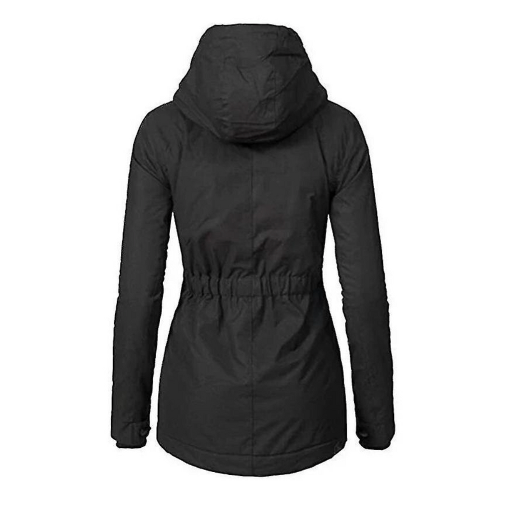 Women’s Black Faux Fur Lined Hooded Winter Parka Coat