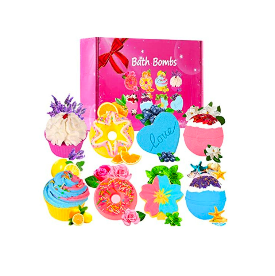 8 Large Handmade Bath Bomb Gift Set
