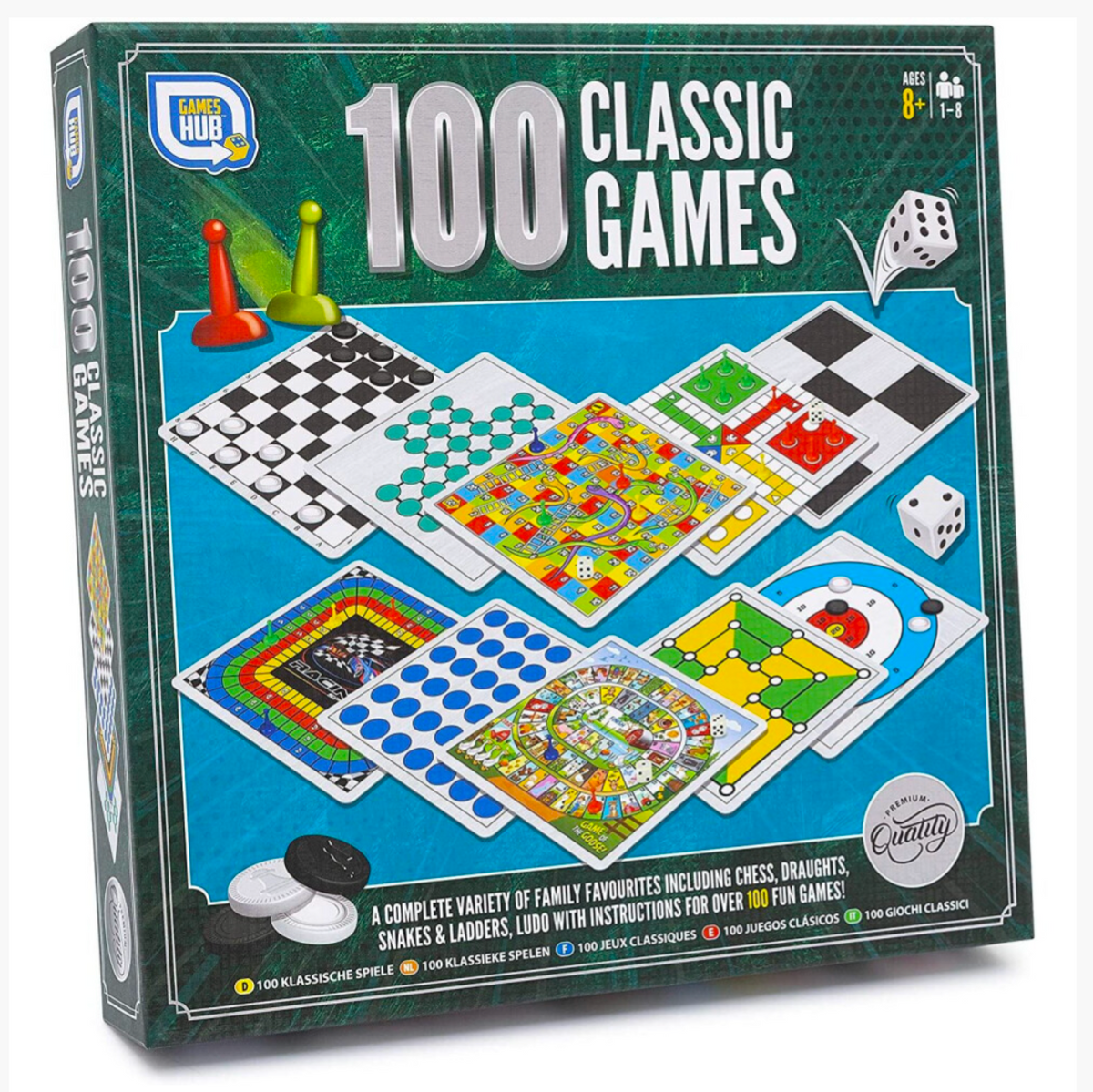 100 Classic Games Compendium - A Collection of Classic Family Board Games