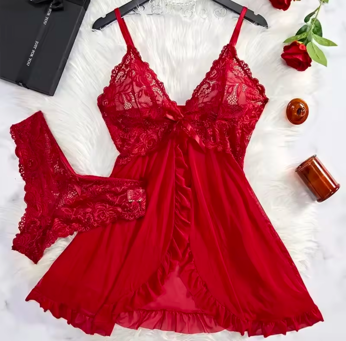 Lace Babydoll Lingerie Set