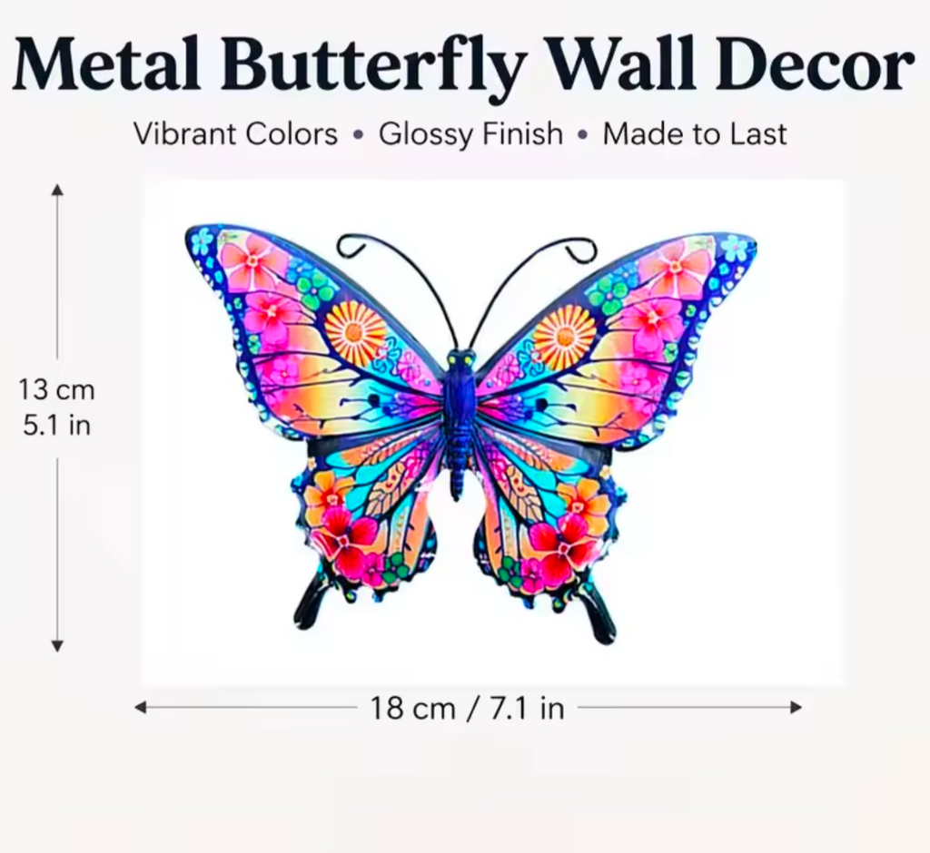 3pc Colourful Butterfly Garden Decoration Set