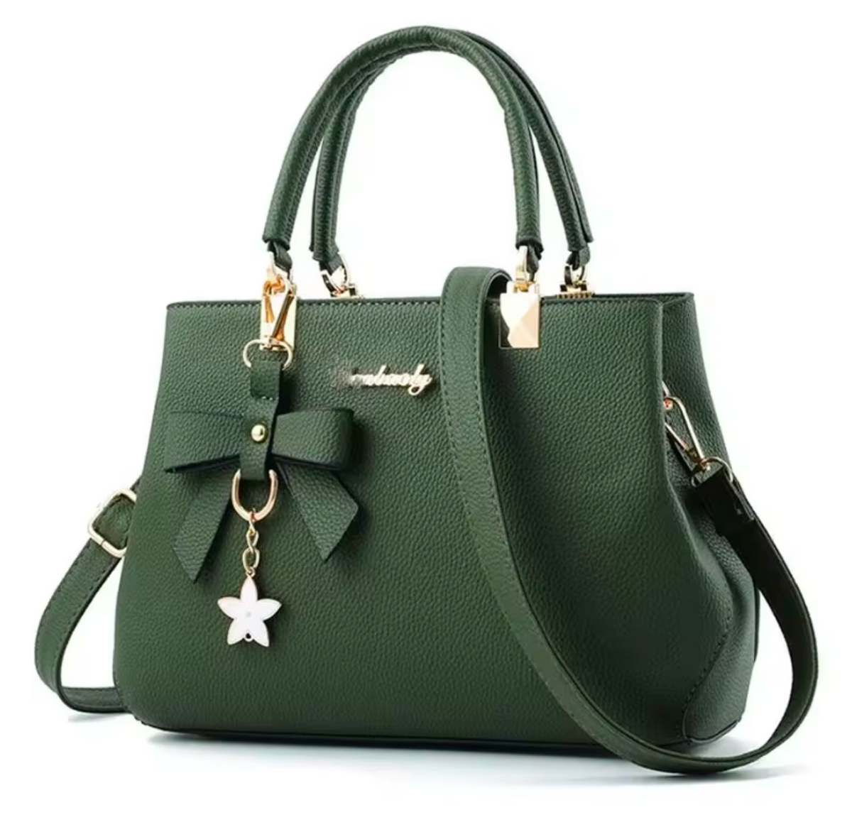 Elegant Green Bow Handbag