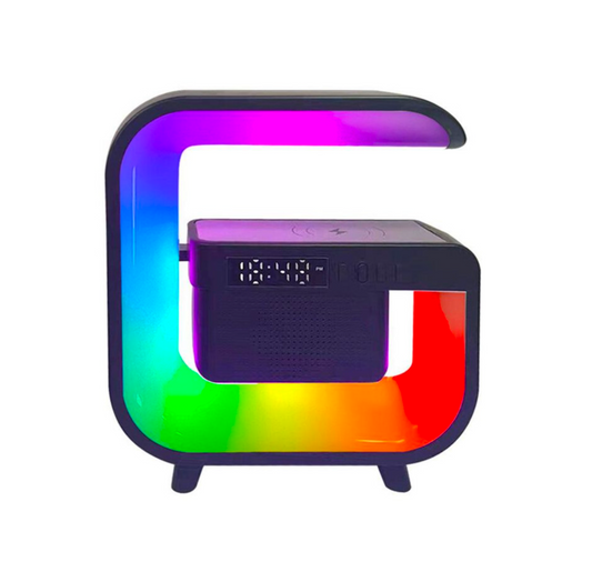 Smart LED Light & Sound Machine – Wireless Charging Alarm Clock with FM Radio