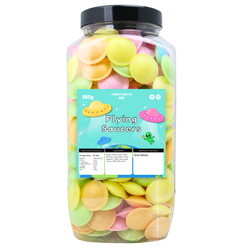 Candycrave Flying Saucers 350g Jar - Truly Yours