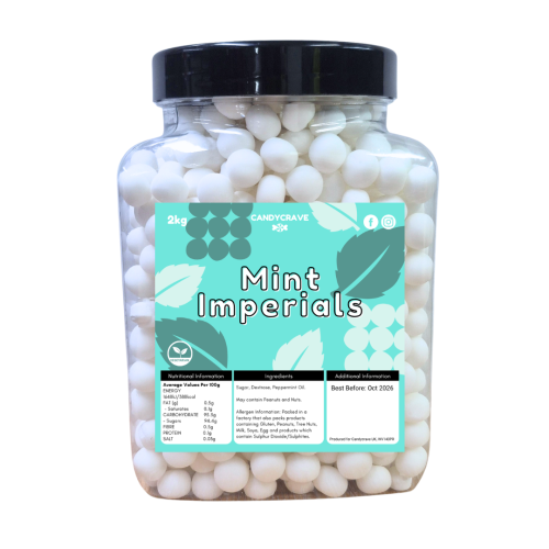 Candycrave Mint Imperials 2kg Jar - Truly Yours