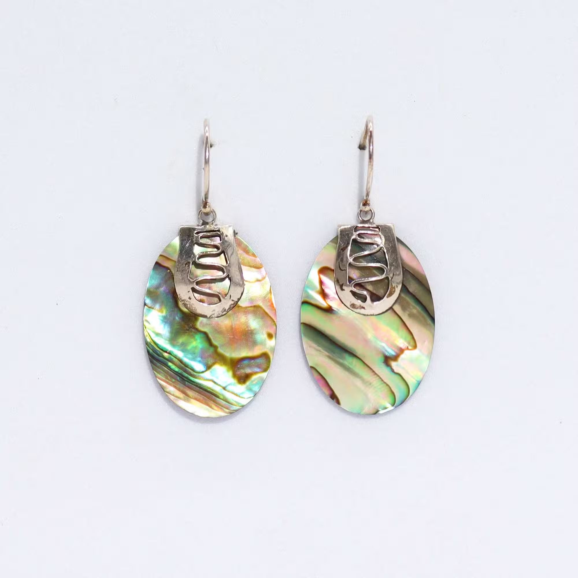 Shell & Silver Earrings - Abalone