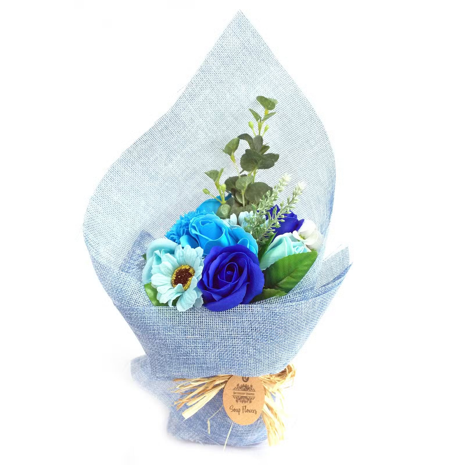 Standing Soap Flower Bouquet - 6 Colours Blue Soap Flower Bouquets