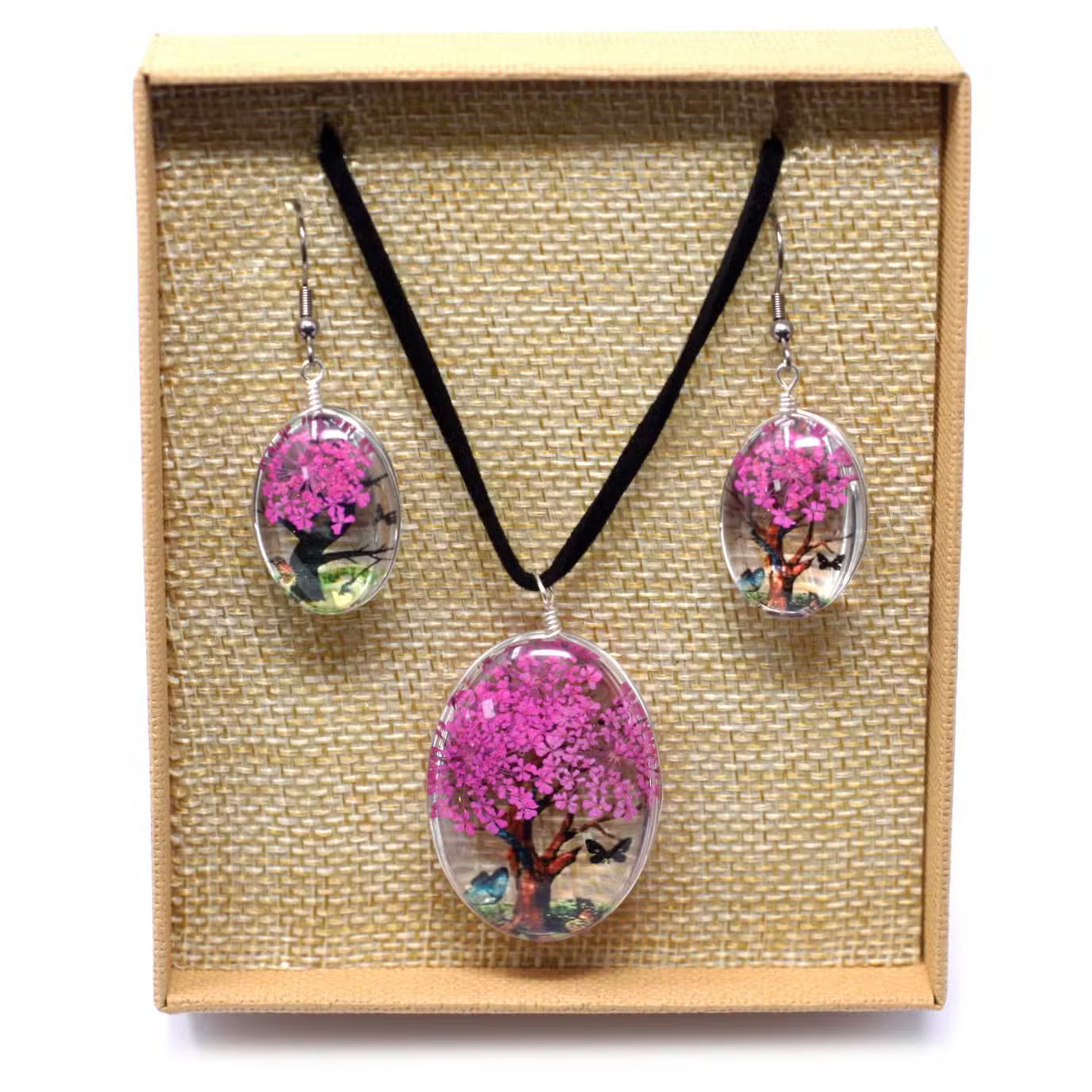 Pressed Flowers - Necklace sets - Various Colours
