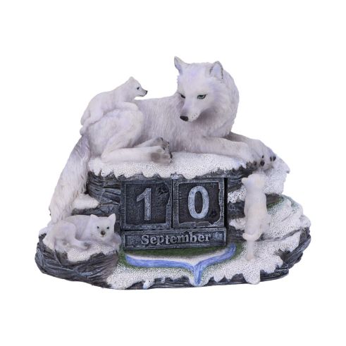 Mother's Watch White Wolf and Pups Calendar - Truly Yours