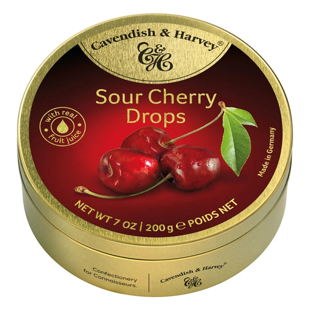 Cavendish & Harvey Sour Cherry Drops (200g) - Truly Yours